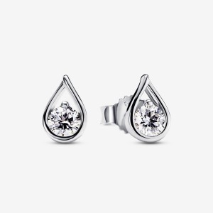 Pandora Brilliance 0.50 ct tw Ohrringe Silber | 7863241-KO