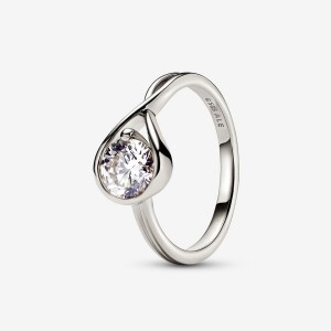 Pandora Brilliance 1.00 ct tw Ringe Weiß Gold | 8027915-JQ