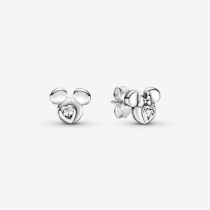 Pandora Mickey Mouse & Minnie Mouse Silhouettes Ohrstecker Silber | 3160842-WD