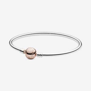 Pandora Moments Bangle Charm Holders Two-tone | 6045821-BK