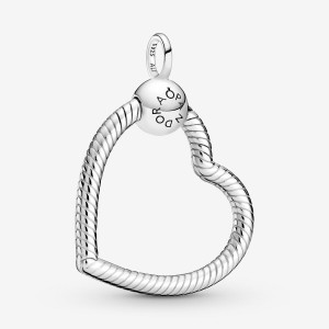Pandora Moments Heart Charm Holders Silber | 6051324-PF