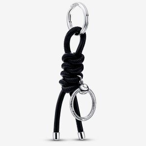Pandora Moments Leder-free Fabric Key Charm Holders Silber | 9023716-TJ
