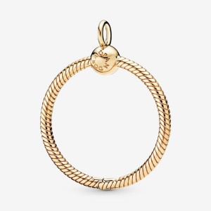 Pandora Moments Medium O Charm Holders Gold | 1684753-OA