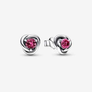 Pandora October Pink Eternity Circles Ohrstecker Silber | 5208936-DV