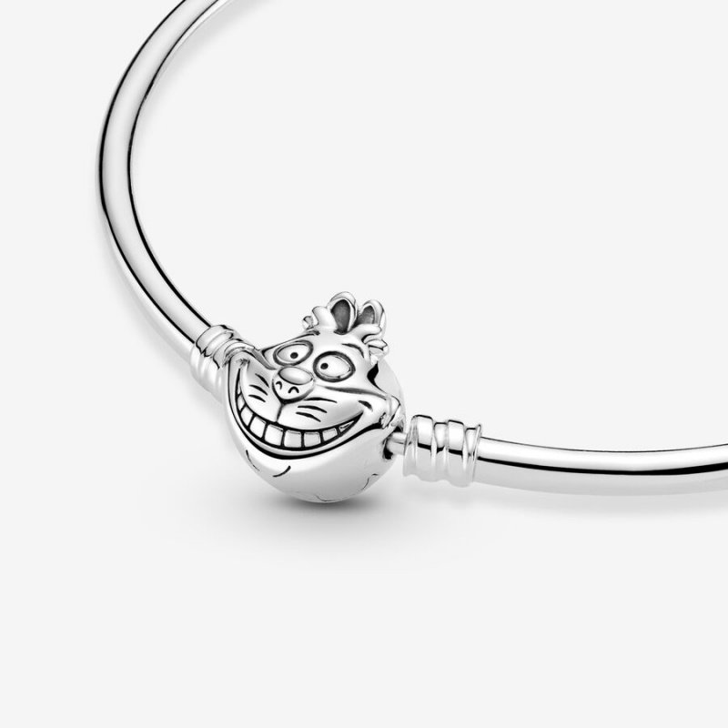 Pandora Alice in Wonderland Cheshire Cat Clasp Moments Bangle Charm Holders Silber | 6259310-LQ