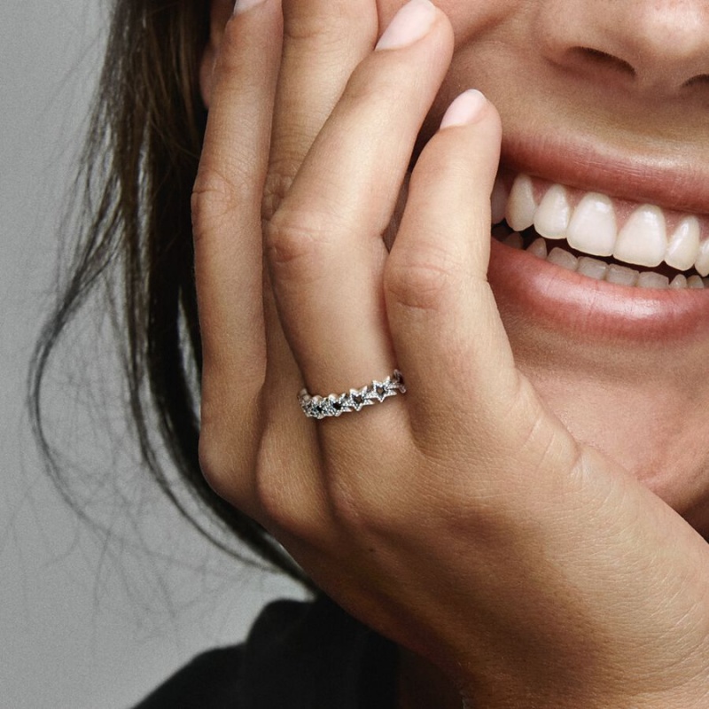 Pandora Band of Asymmetric Stars Band Silber | UBZ-564739
