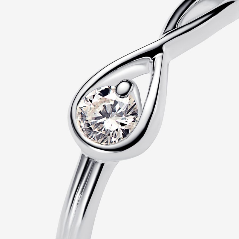 Pandora Brilliance 0.15 ct tw Ringe Silber | 3095681-EH