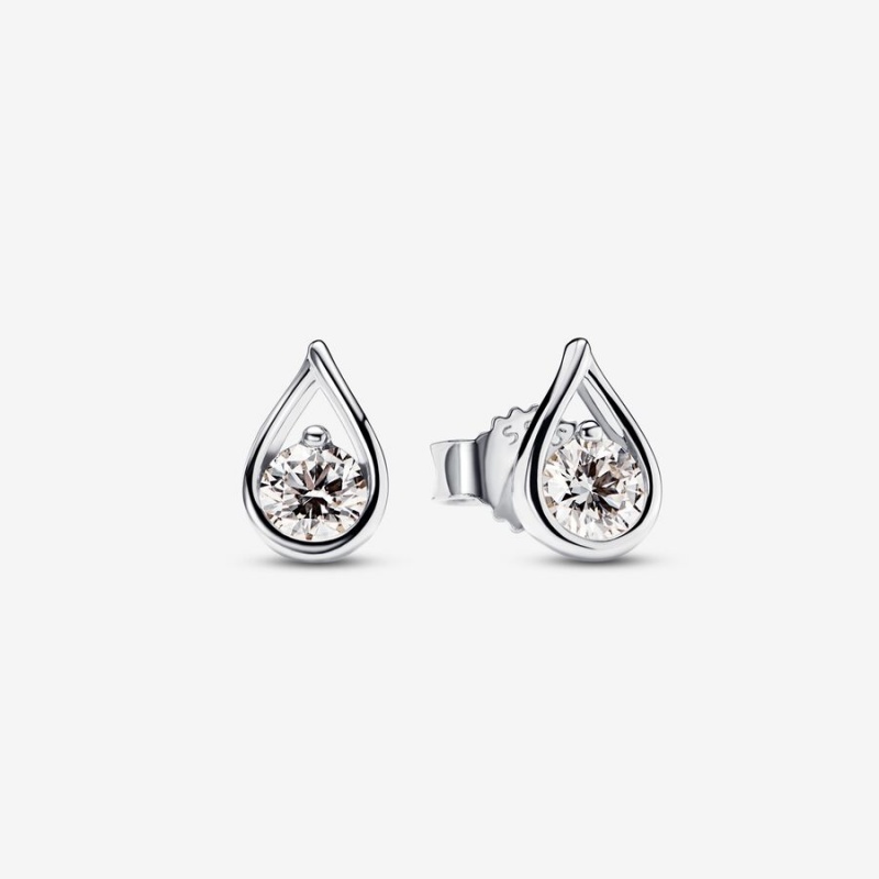 Pandora Brilliance 0.20 ct tw Ohrringe Silber | 0985624-NG