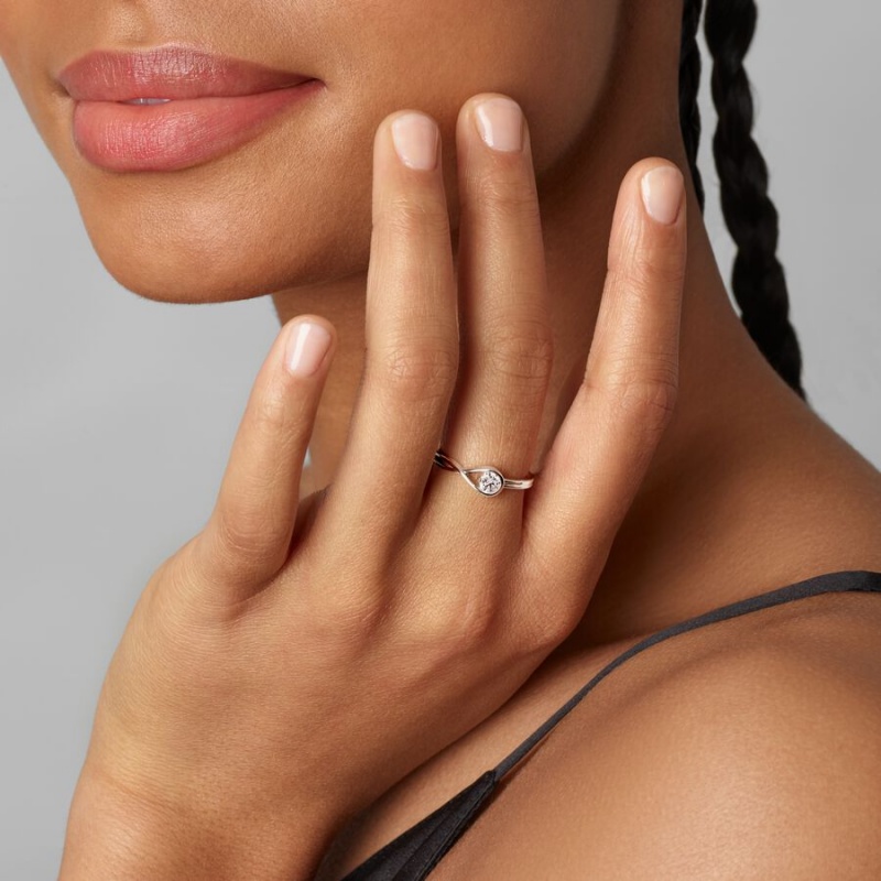 Pandora Brilliance 0.25 ct tw Ringe Silber | 2749865-ZH
