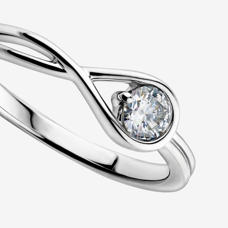 Pandora Brilliance 0.25 ct tw Ringe Silber | 2749865-ZH