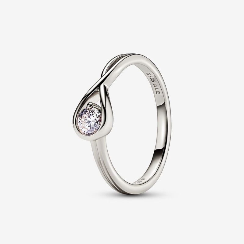 Pandora Brilliance 0.25 ct tw Ringe Weiß Gold | 9120758-IC