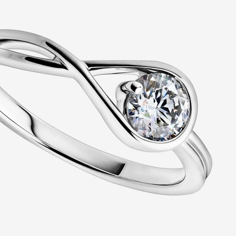Pandora Brilliance 0.50 ct tw Ringe Silber | 2368140-RX