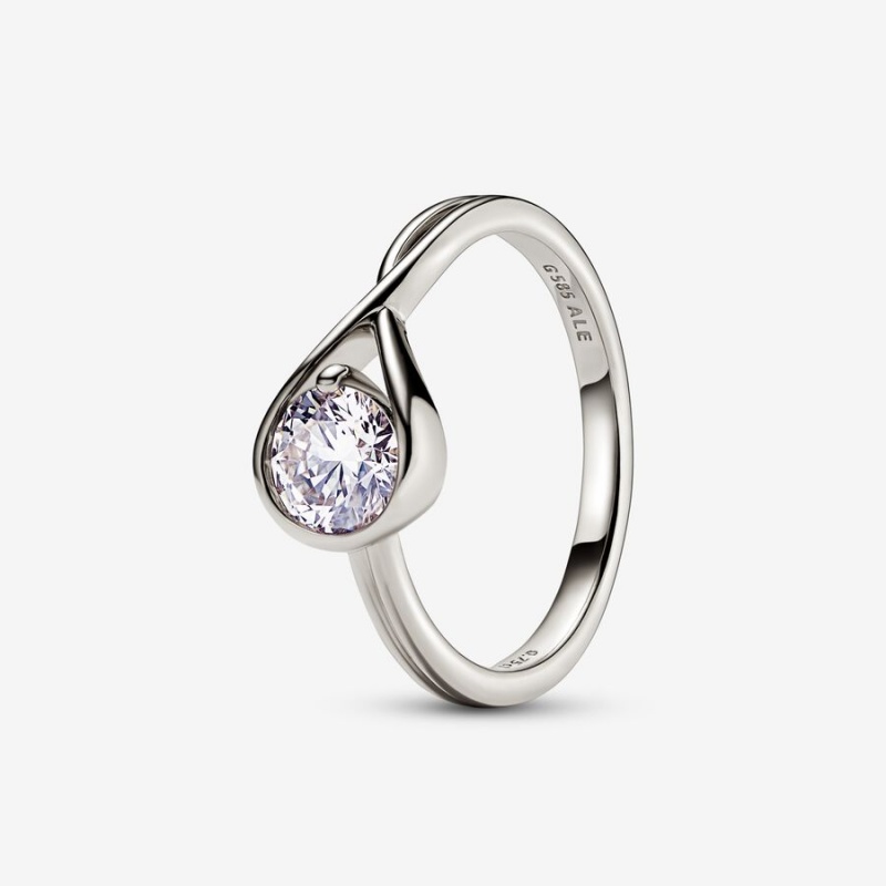 Pandora Brilliance 0.75 ct tw Ringe Weiß Gold | 0861397-EG