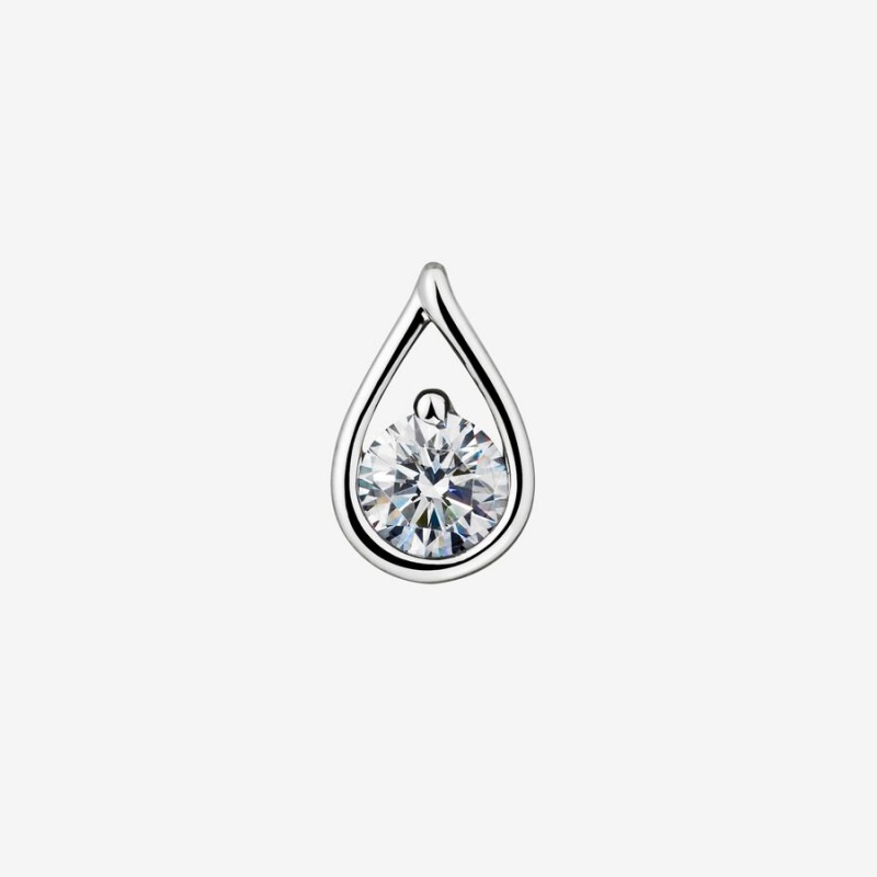 Pandora Brilliance 1.00 ct tw Ohrringe Weiß Gold | 6347598-NC