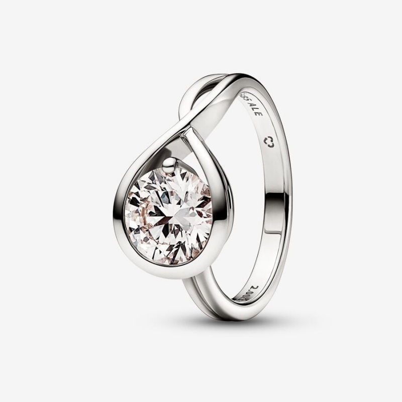 Pandora Brilliance 2.00 ct tw Ringe Weiß Gold | 5894270-WJ