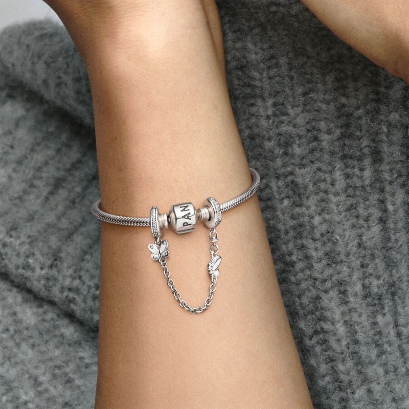Pandora Butterfly Sicherheits Safety Chains Silber | 1520789-ZS