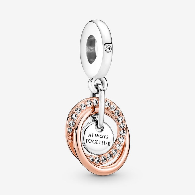 Pandora Charm Holders Rosa Gold | 2635079-PL