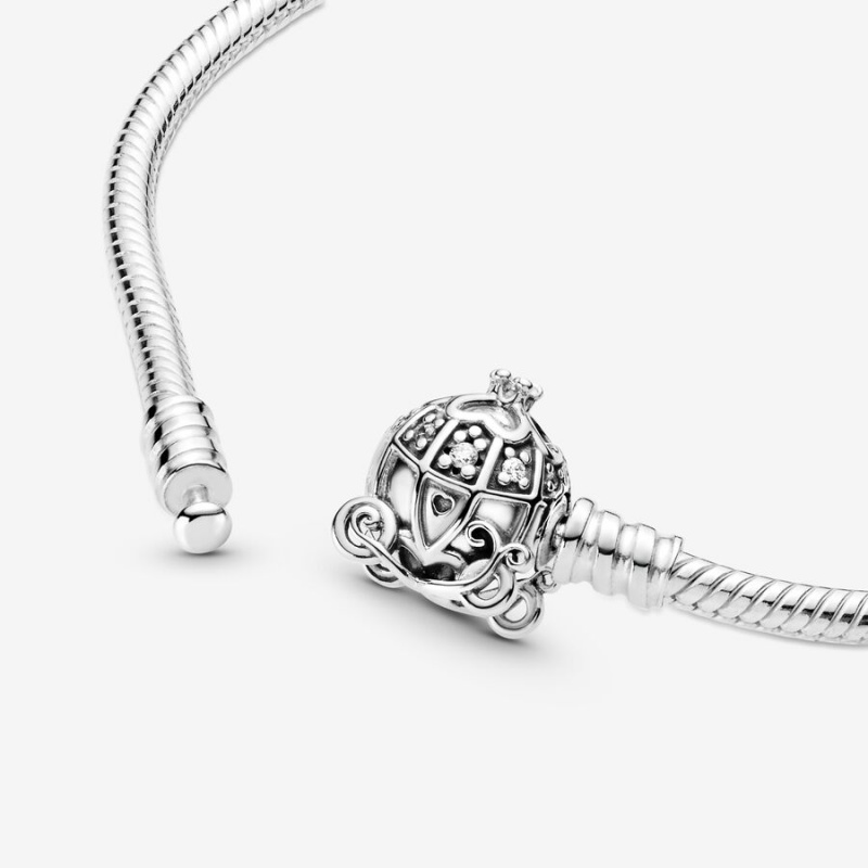 Pandora Cinderella Pumpkin Coach Clasp Moments Charm Holders Silber | 7492815-LD