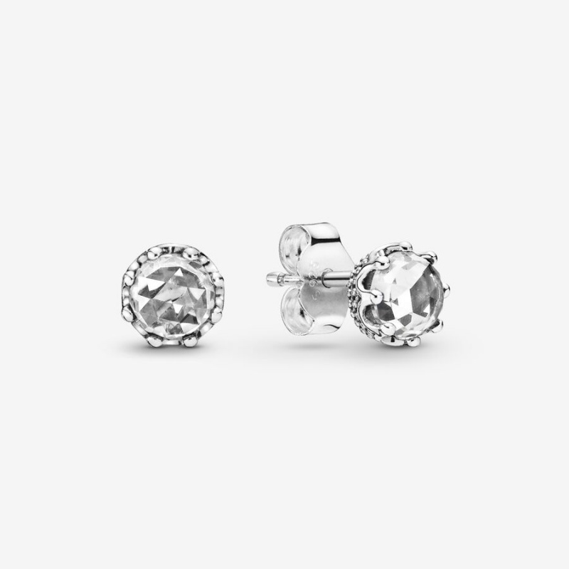 Pandora Clear Sparkling Crowns Ohrstecker Silber | 0218749-CE
