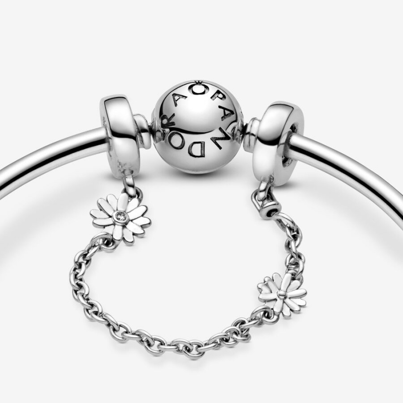 Pandora Daisy Flower Sicherheits Safety Chains Silber | 0786491-YW
