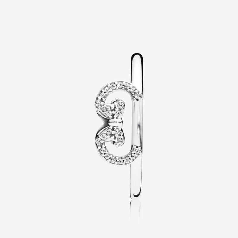 Pandora Disney Minnie Mouse Ears Silhouette Puzzle Stapelbar Silber | TYJ-586032