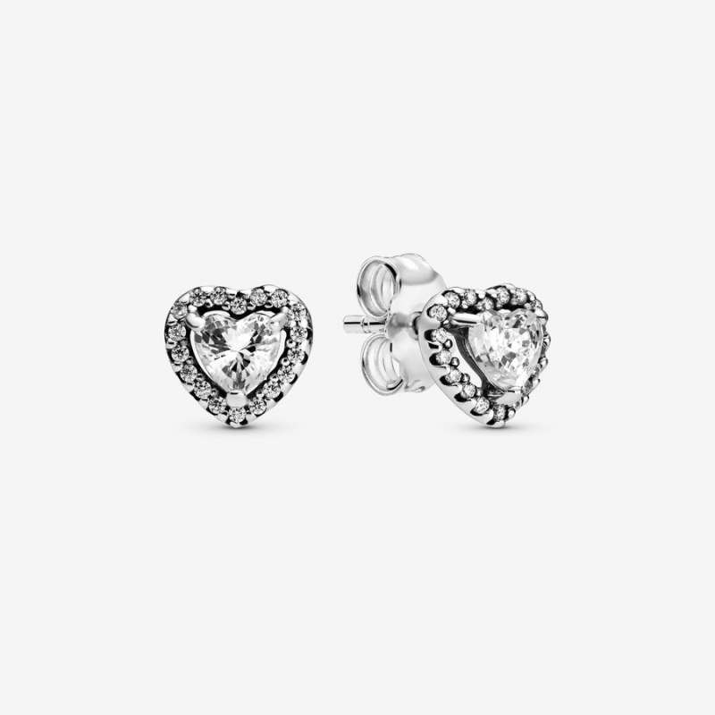 Pandora Elevated Hearts Ohrstecker Silber | 0964738-MA