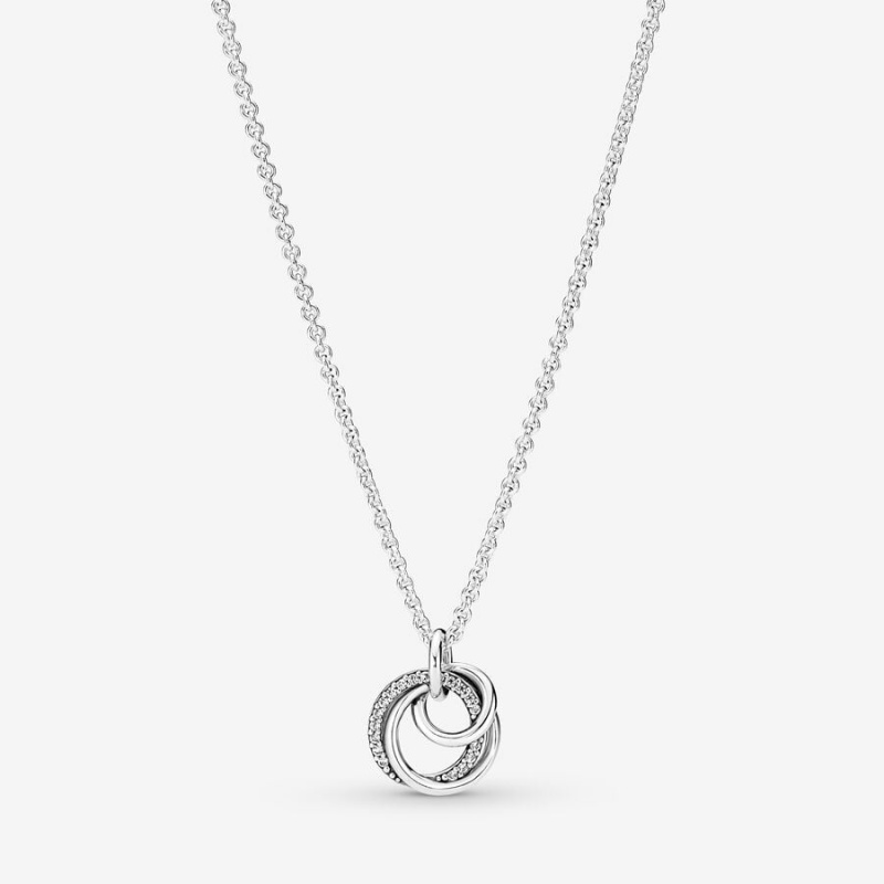 Pandora Family Always Encircled Pendant Necklace Kette mit Anhänger Silber | 3912745-QE
