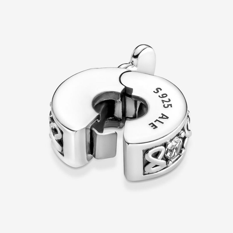 Pandora Family Always Pavé Clip Klammern Silber | 0914387-IO