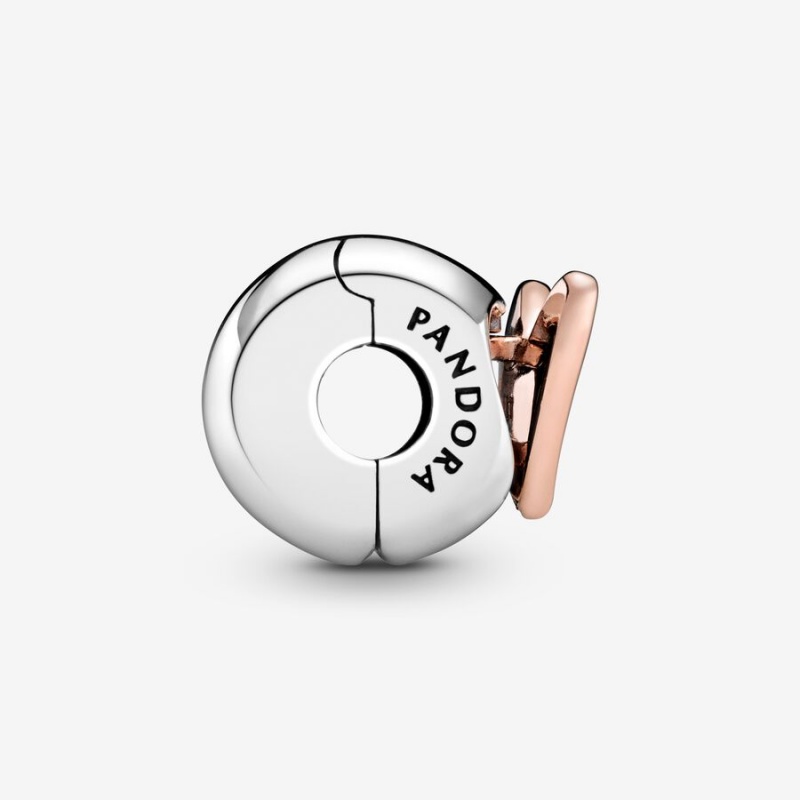 Pandora Freehand Heart Clip Klammern Two-tone | 0143596-WJ