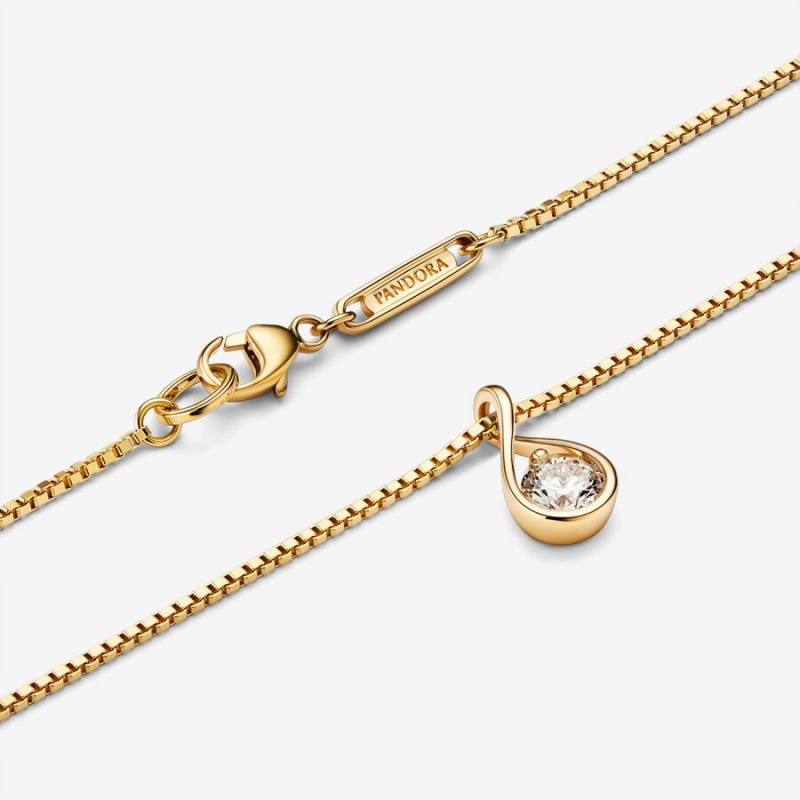 Pandora Halsketten- Und Ohrring-sets Gold | DHI-085732