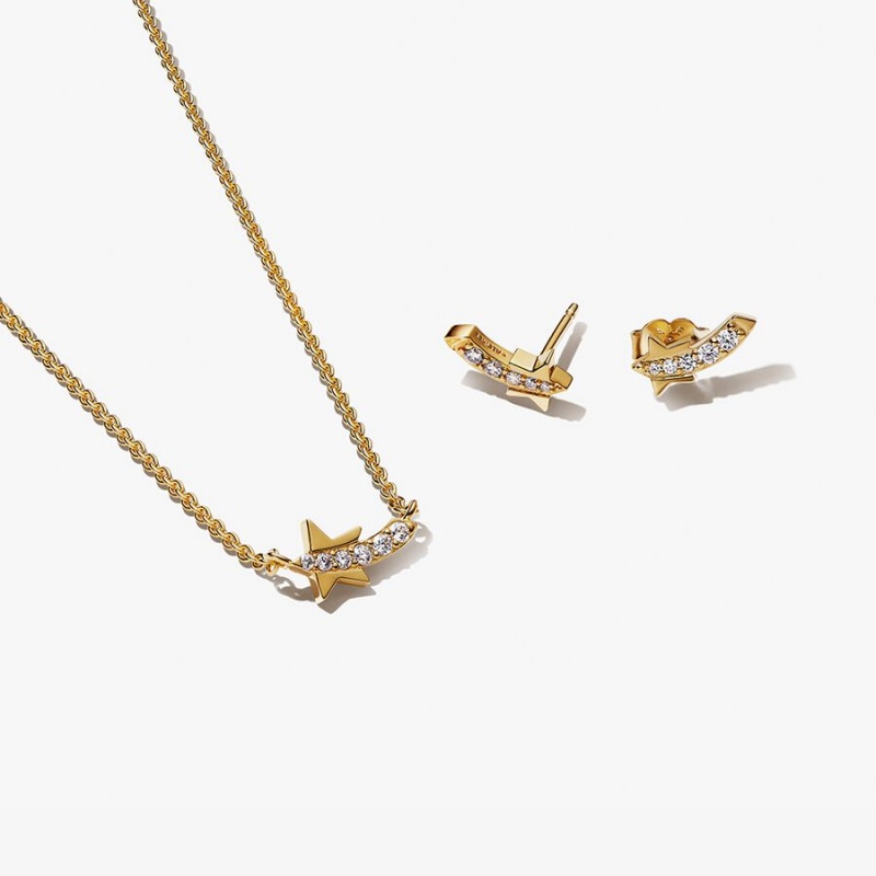 Pandora Halsketten- Und Ohrring-sets Gold | LFZ-501768