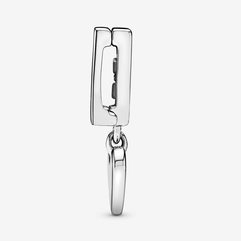 Pandora Heart Dangle Clip Klammern Silber | 8603724-HU