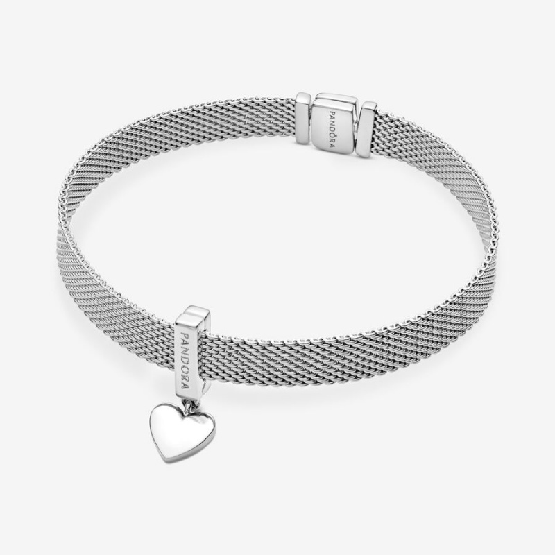 Pandora Heart Dangle Clip Klammern Silber | 8603724-HU