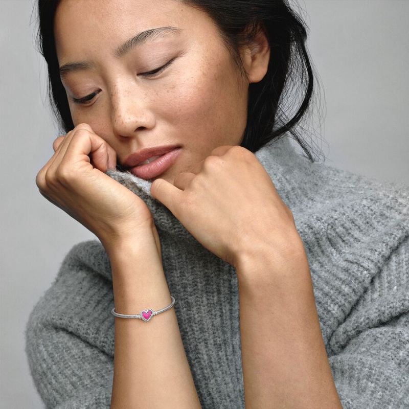 Pandora Keith Haring x Moments Radiant Heart Snake Kette Silber | 3041685-HF