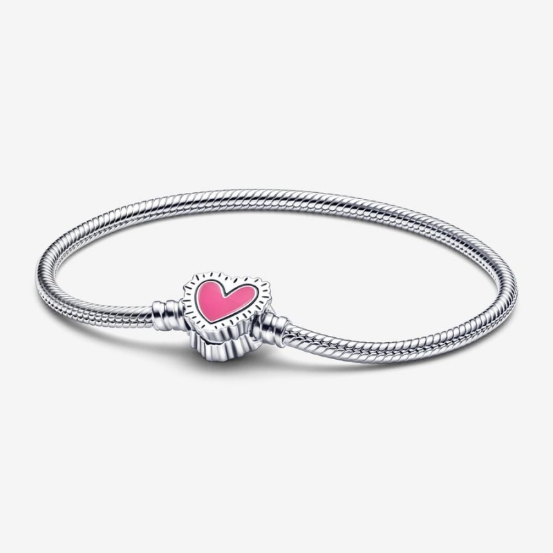 Pandora Keith Haring x Moments Radiant Heart Snake Kette Silber | 3041685-HF