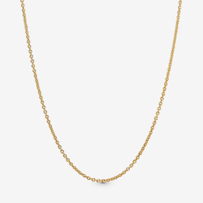 Pandora Klassische Cable Halsketten Gold | 1376048-WC