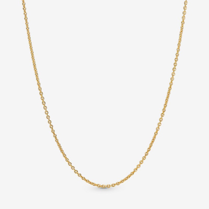 Pandora Klassische Cable Halsketten Gold | 1376048-WC