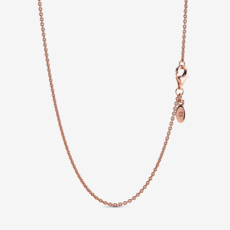 Pandora Klassische Cable Halsketten Rosa Gold | 0294683-KI