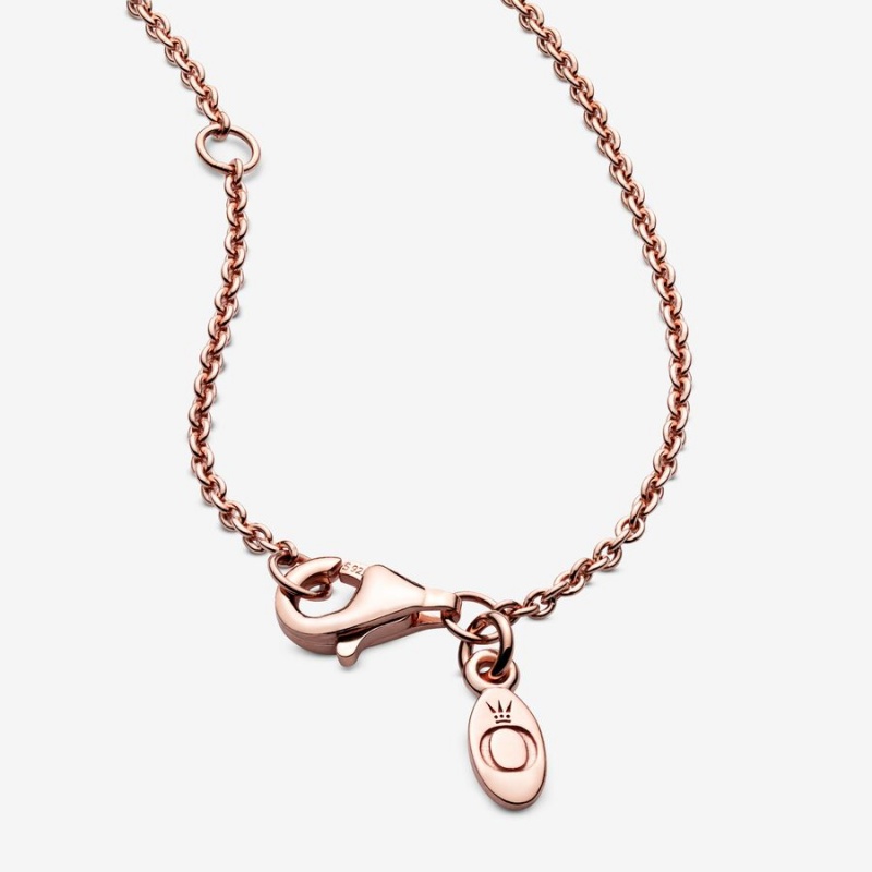 Pandora Klassische Cable Halsketten Rosa Gold | 0294683-KI