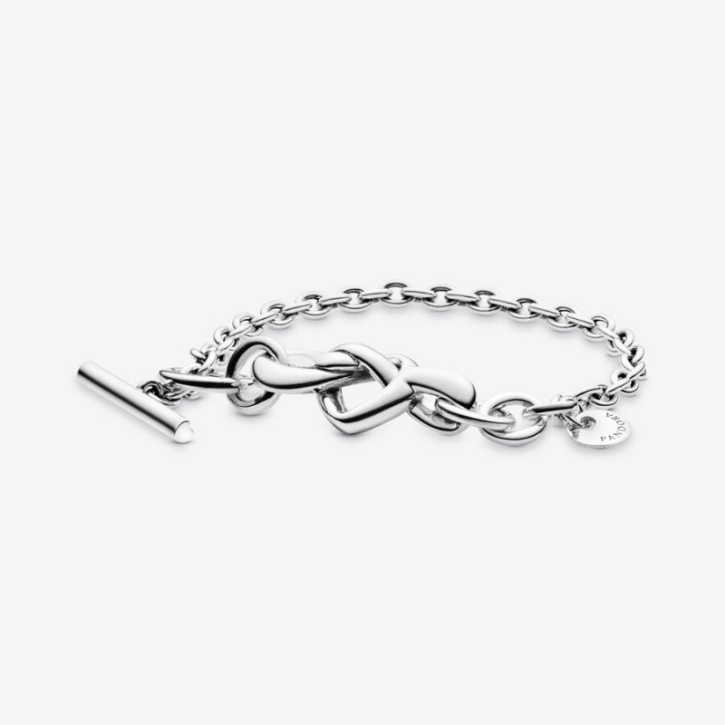 Pandora Knotted Heart T-Bar Nicht-charme Pandora Us | 2067843-JE