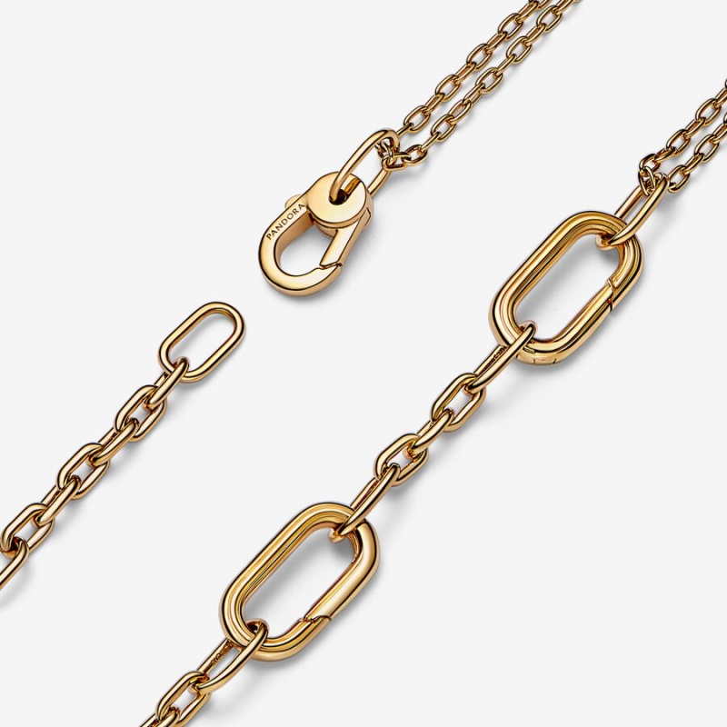 Pandora ME Double Link Halsketten Gold | 6412780-VJ