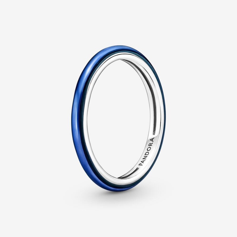 Pandora ME Electric Blue Stapelbar Silber | FYQ-574896