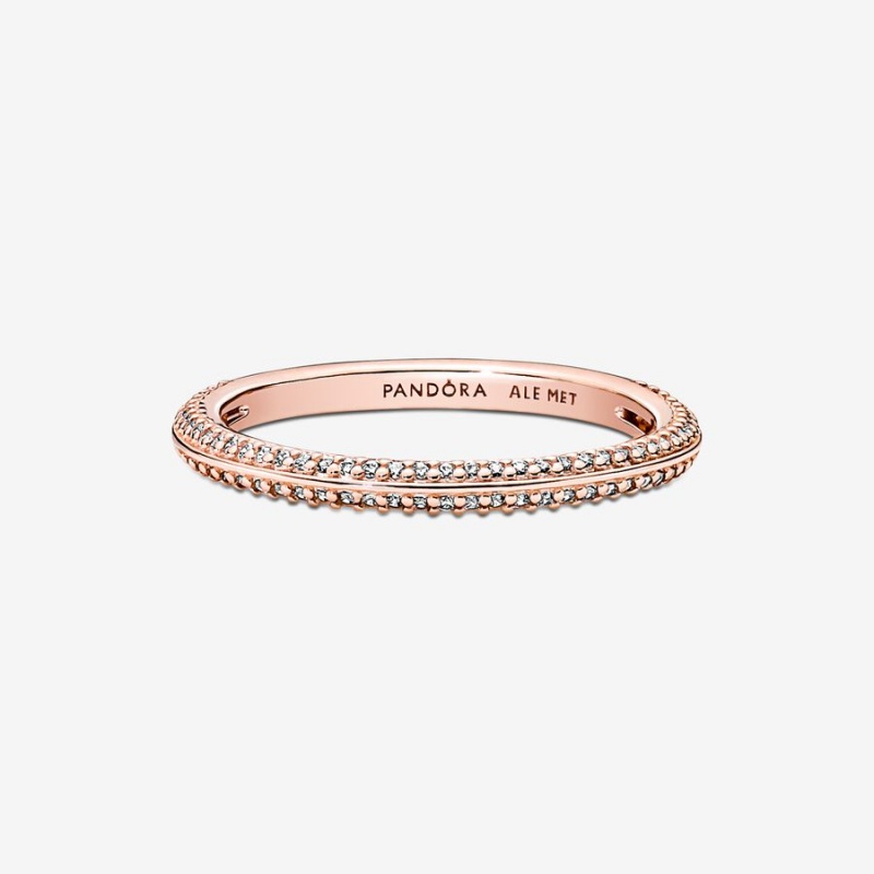 Pandora ME Pavé Band Rosa Gold | ZAB-028946
