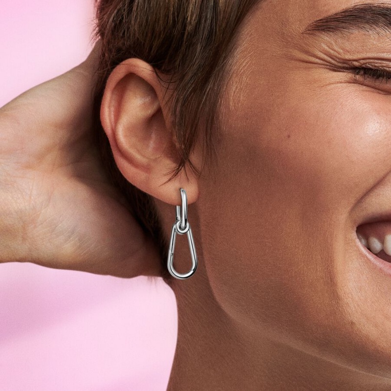 Pandora ME Single Hoop Link Earring Creolen Silber | 0476293-TO
