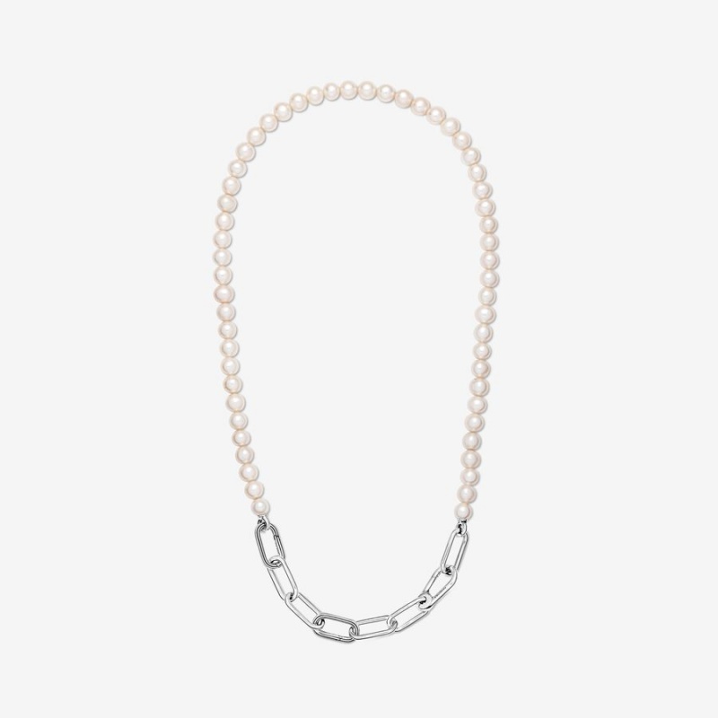 Pandora ME Treated Freshwater Cultured Pearl Halsketten Silber | 9847520-FA