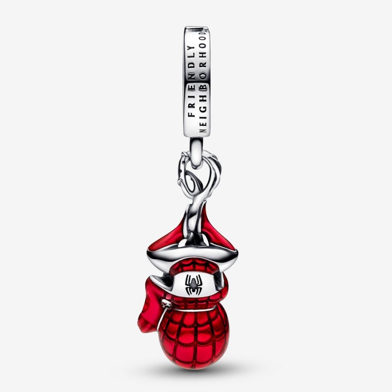 Pandora Marvel Hanging Spider-Man Dangle Charm mit Anhänger Silber | 5721093-PA
