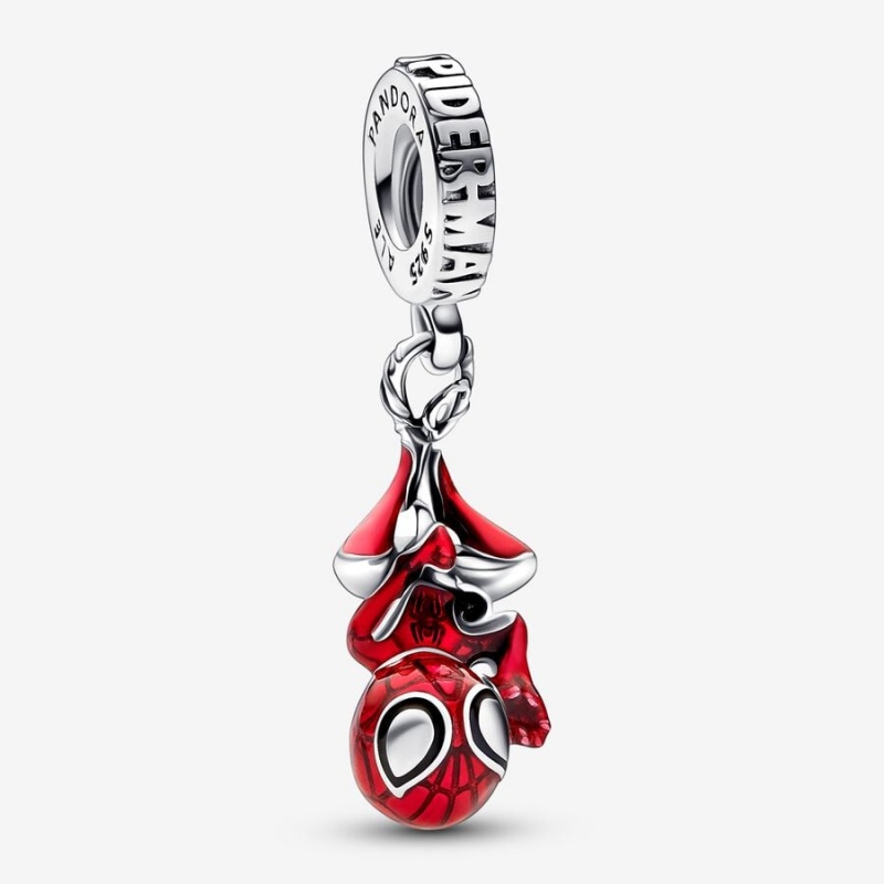 Pandora Marvel Hanging Spider-Man Dangle Charm mit Anhänger Silber | 5721093-PA