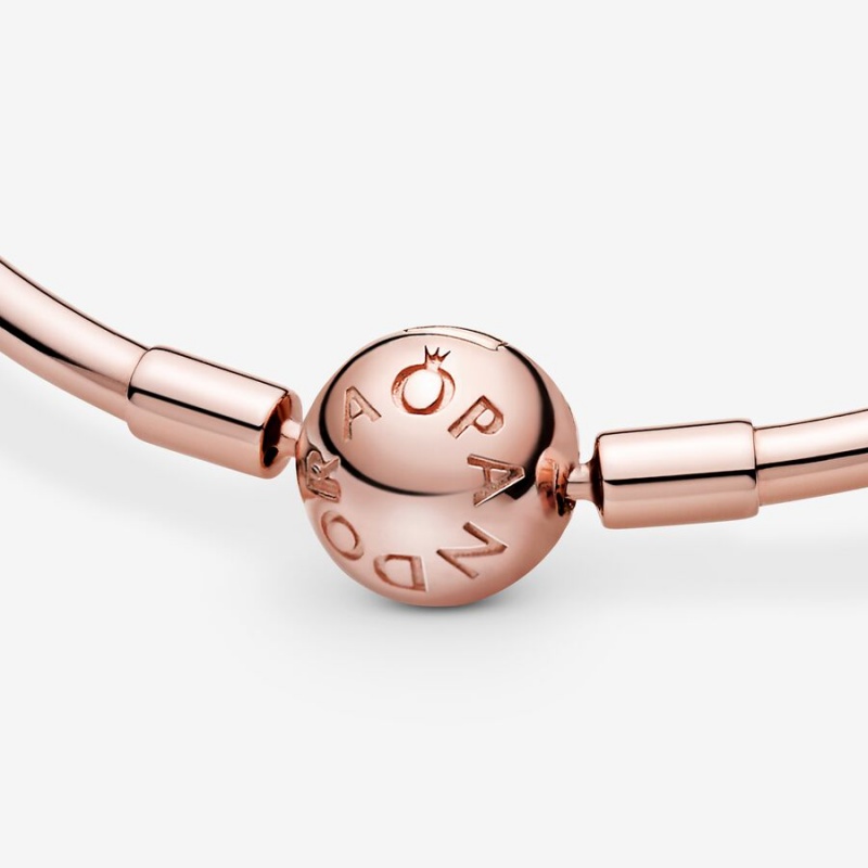 Pandora Moments Bangle Charm Holders Rosa Gold | 6178254-HV