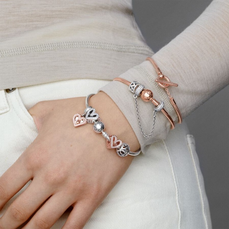 Pandora Moments Bangle Charm Silber | 4298056-HN