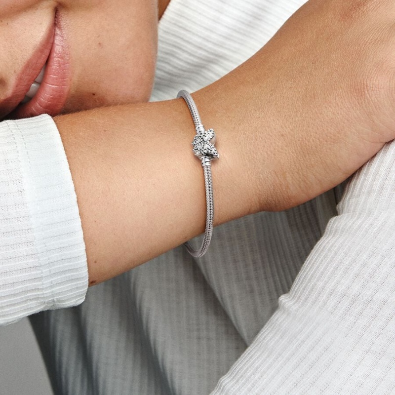 Pandora Moments Butterfly Clasp Snake Charm Silber | 9732805-OW